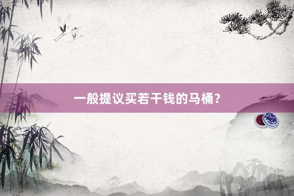 一般提议买若干钱的马桶？