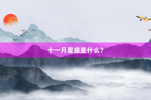 十一月星座是什么？